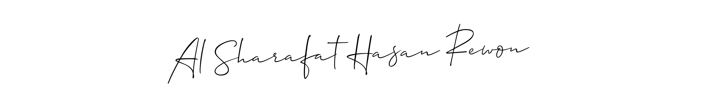 Also we have Al Sharafat Hasan Rewon name is the best signature style. Create professional handwritten signature collection using Allison_Script autograph style. Al Sharafat Hasan Rewon signature style 2 images and pictures png