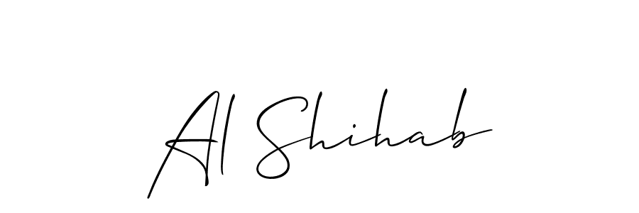 Also we have Al Shihab name is the best signature style. Create professional handwritten signature collection using Allison_Script autograph style. Al Shihab signature style 2 images and pictures png