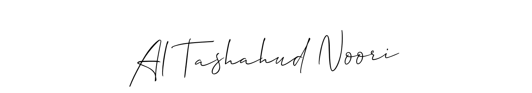 Create a beautiful signature design for name Al Tashahud Noori. With this signature (Allison_Script) fonts, you can make a handwritten signature for free. Al Tashahud Noori signature style 2 images and pictures png