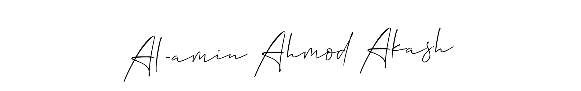 How to make Al-amin Ahmod Akash name signature. Use Allison_Script style for creating short signs online. This is the latest handwritten sign. Al-amin Ahmod Akash signature style 2 images and pictures png