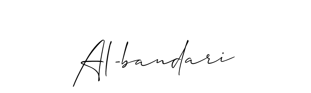 Also we have Al-bandari name is the best signature style. Create professional handwritten signature collection using Allison_Script autograph style. Al-bandari signature style 2 images and pictures png