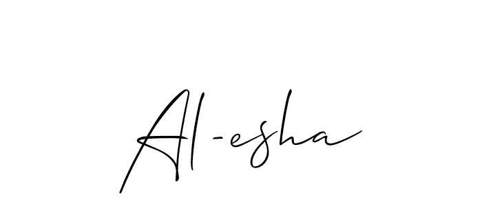 Once you've used our free online signature maker to create your best signature Allison_Script style, it's time to enjoy all of the benefits that Al-esha name signing documents. Al-esha signature style 2 images and pictures png