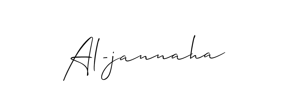 How to Draw Al-jannaha signature style? Allison_Script is a latest design signature styles for name Al-jannaha. Al-jannaha signature style 2 images and pictures png