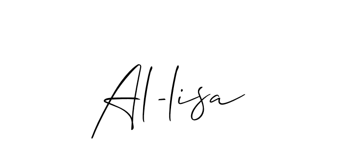 Also You can easily find your signature by using the search form. We will create Al-lisa name handwritten signature images for you free of cost using Allison_Script sign style. Al-lisa signature style 2 images and pictures png