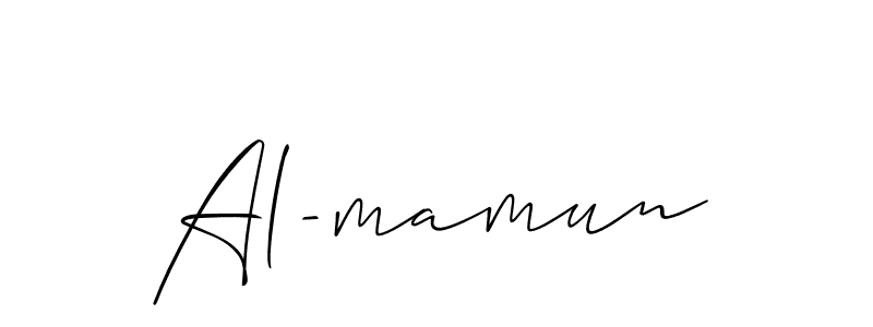 The best way (Allison_Script) to make a short signature is to pick only two or three words in your name. The name Al-mamun include a total of six letters. For converting this name. Al-mamun signature style 2 images and pictures png