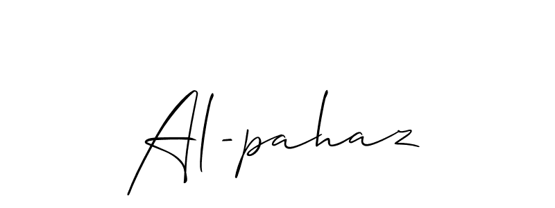 Design your own signature with our free online signature maker. With this signature software, you can create a handwritten (Allison_Script) signature for name Al-pahaz. Al-pahaz signature style 2 images and pictures png