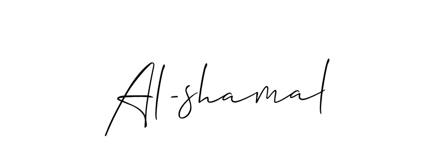 Design your own signature with our free online signature maker. With this signature software, you can create a handwritten (Allison_Script) signature for name Al-shamal. Al-shamal signature style 2 images and pictures png