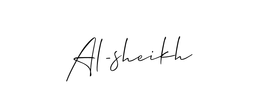 You should practise on your own different ways (Allison_Script) to write your name (Al-sheikh) in signature. don't let someone else do it for you. Al-sheikh signature style 2 images and pictures png