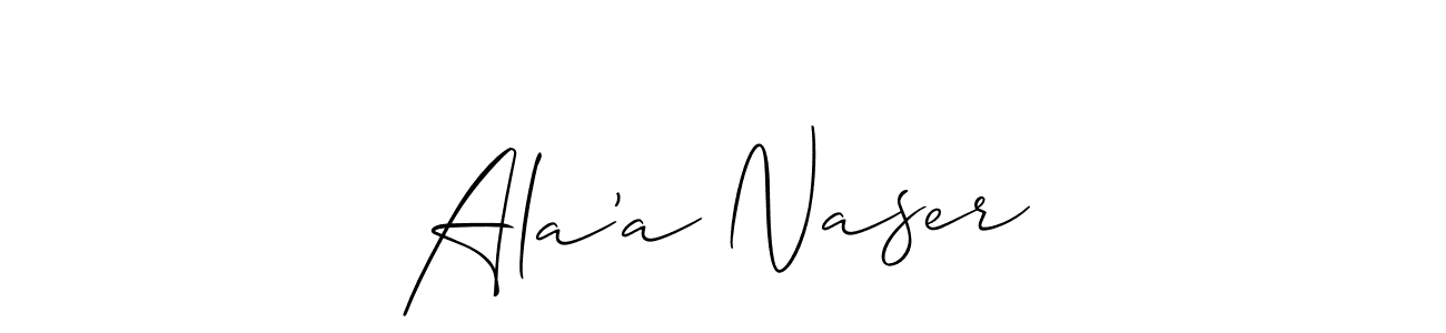 Once you've used our free online signature maker to create your best signature Allison_Script style, it's time to enjoy all of the benefits that Ala’a Naser name signing documents. Ala’a Naser signature style 2 images and pictures png