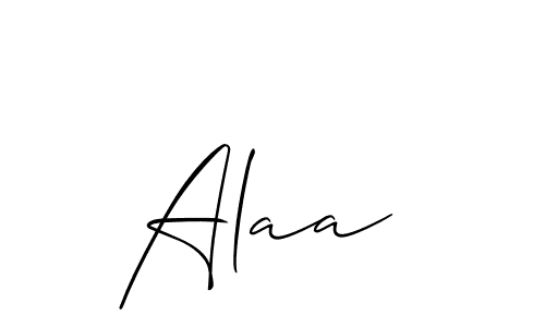 Create a beautiful signature design for name Alaa . With this signature (Allison_Script) fonts, you can make a handwritten signature for free. Alaa  signature style 2 images and pictures png