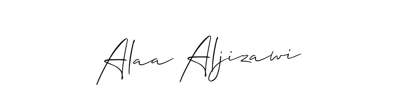 How to make Alaa Aljizawi signature? Allison_Script is a professional autograph style. Create handwritten signature for Alaa Aljizawi name. Alaa Aljizawi signature style 2 images and pictures png