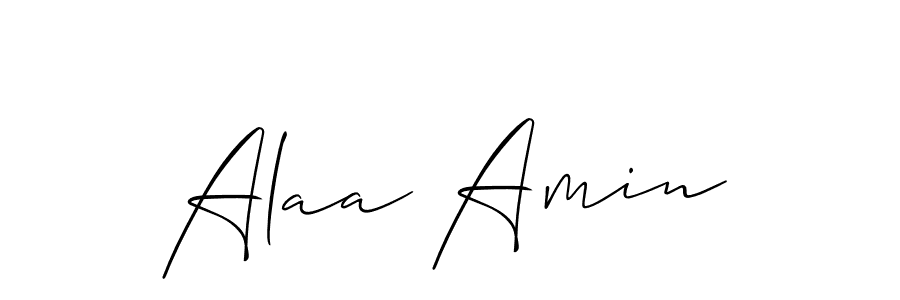 Allison_Script is a professional signature style that is perfect for those who want to add a touch of class to their signature. It is also a great choice for those who want to make their signature more unique. Get Alaa Amin name to fancy signature for free. Alaa Amin signature style 2 images and pictures png