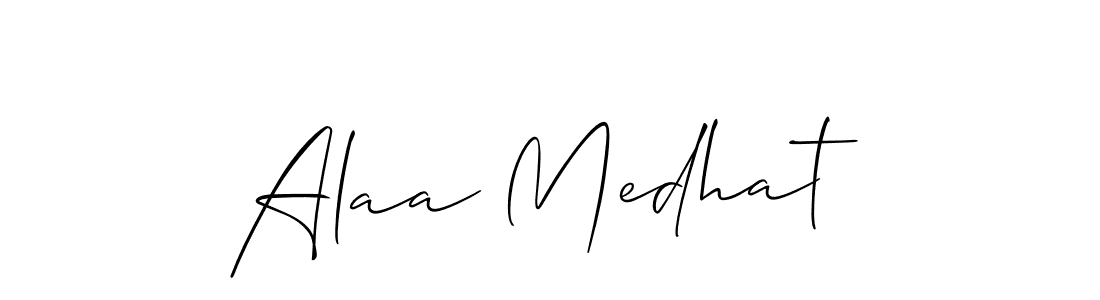 You can use this online signature creator to create a handwritten signature for the name Alaa Medhat. This is the best online autograph maker. Alaa Medhat signature style 2 images and pictures png