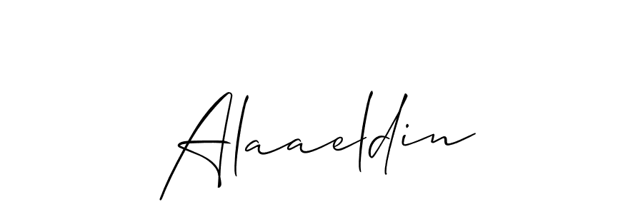 Also we have Alaaeldin name is the best signature style. Create professional handwritten signature collection using Allison_Script autograph style. Alaaeldin signature style 2 images and pictures png