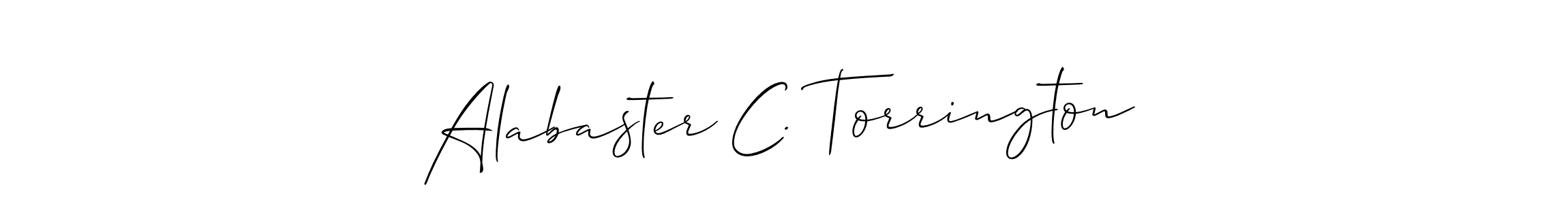 Create a beautiful signature design for name Alabaster C. Torrington. With this signature (Allison_Script) fonts, you can make a handwritten signature for free. Alabaster C. Torrington signature style 2 images and pictures png