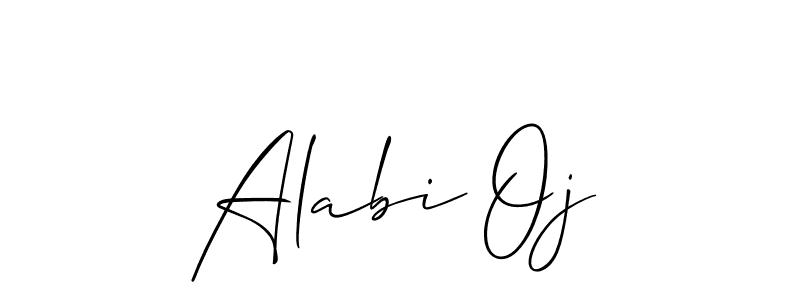 Similarly Allison_Script is the best handwritten signature design. Signature creator online .You can use it as an online autograph creator for name Alabi Oj. Alabi Oj signature style 2 images and pictures png