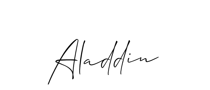 if you are searching for the best signature style for your name Aladdin. so please give up your signature search. here we have designed multiple signature styles  using Allison_Script. Aladdin signature style 2 images and pictures png