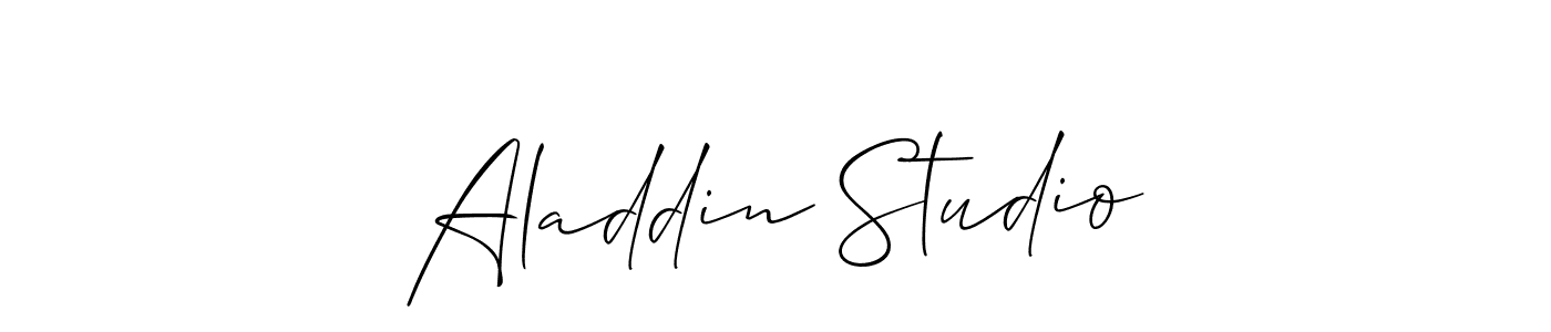 How to Draw Aladdin Studio signature style? Allison_Script is a latest design signature styles for name Aladdin Studio. Aladdin Studio signature style 2 images and pictures png