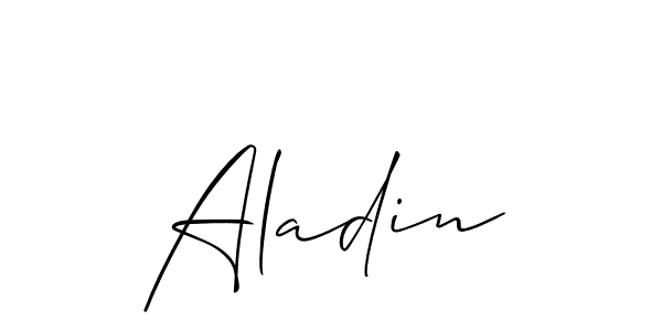 Aladin stylish signature style. Best Handwritten Sign (Allison_Script) for my name. Handwritten Signature Collection Ideas for my name Aladin. Aladin signature style 2 images and pictures png