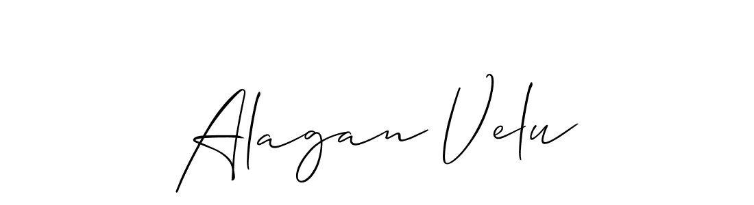 Make a beautiful signature design for name Alagan Velu. With this signature (Allison_Script) style, you can create a handwritten signature for free. Alagan Velu signature style 2 images and pictures png