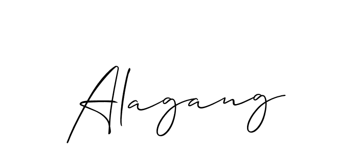 Make a beautiful signature design for name Alagang. With this signature (Allison_Script) style, you can create a handwritten signature for free. Alagang signature style 2 images and pictures png