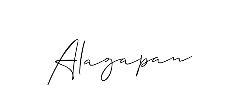 You should practise on your own different ways (Allison_Script) to write your name (Alagapan) in signature. don't let someone else do it for you. Alagapan signature style 2 images and pictures png