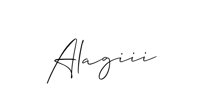 It looks lik you need a new signature style for name Alagiii. Design unique handwritten (Allison_Script) signature with our free signature maker in just a few clicks. Alagiii signature style 2 images and pictures png
