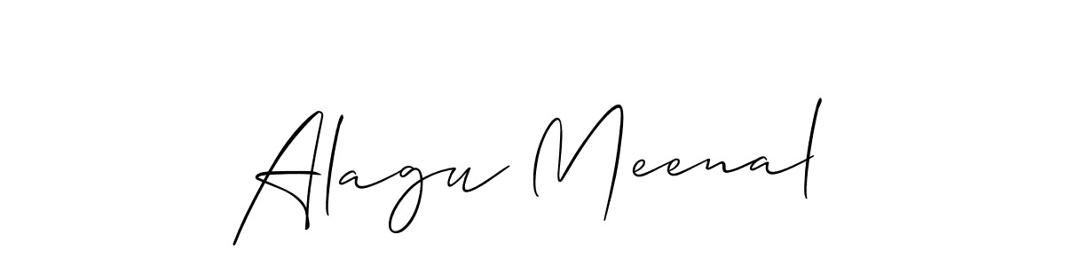 Make a short Alagu Meenal signature style. Manage your documents anywhere anytime using Allison_Script. Create and add eSignatures, submit forms, share and send files easily. Alagu Meenal signature style 2 images and pictures png