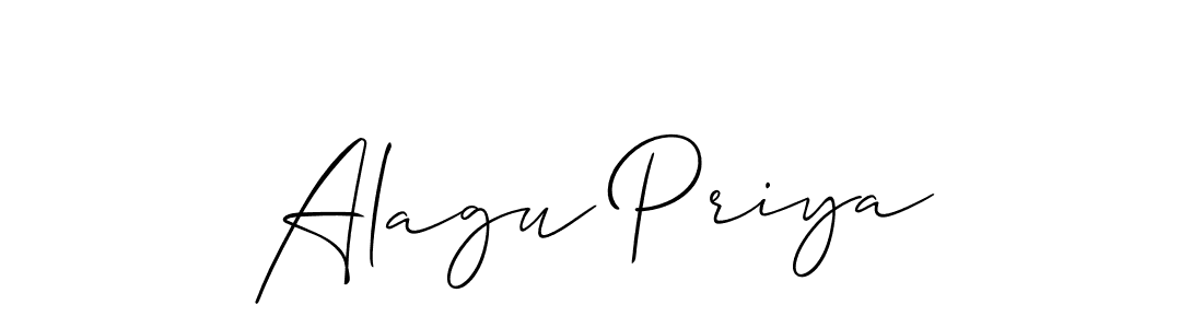 It looks lik you need a new signature style for name Alagu Priya. Design unique handwritten (Allison_Script) signature with our free signature maker in just a few clicks. Alagu Priya signature style 2 images and pictures png