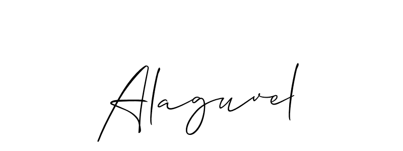 How to make Alaguvel signature? Allison_Script is a professional autograph style. Create handwritten signature for Alaguvel name. Alaguvel signature style 2 images and pictures png