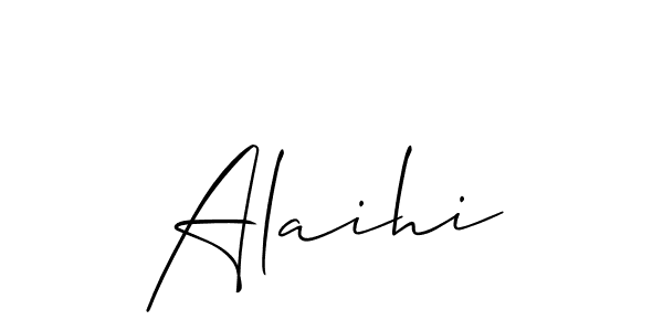 Allison_Script is a professional signature style that is perfect for those who want to add a touch of class to their signature. It is also a great choice for those who want to make their signature more unique. Get Alaihi name to fancy signature for free. Alaihi signature style 2 images and pictures png