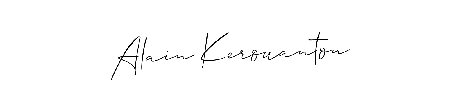 This is the best signature style for the Alain Kerouanton name. Also you like these signature font (Allison_Script). Mix name signature. Alain Kerouanton signature style 2 images and pictures png