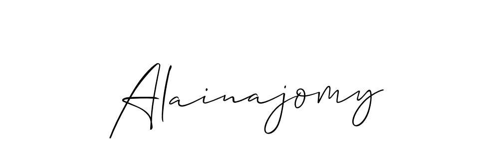 How to Draw Alainajomy signature style? Allison_Script is a latest design signature styles for name Alainajomy. Alainajomy signature style 2 images and pictures png