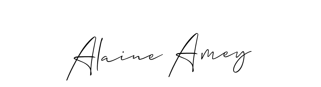 Make a beautiful signature design for name Alaine Amey. With this signature (Allison_Script) style, you can create a handwritten signature for free. Alaine Amey signature style 2 images and pictures png