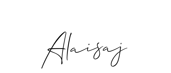 The best way (Allison_Script) to make a short signature is to pick only two or three words in your name. The name Alaisaj include a total of six letters. For converting this name. Alaisaj signature style 2 images and pictures png