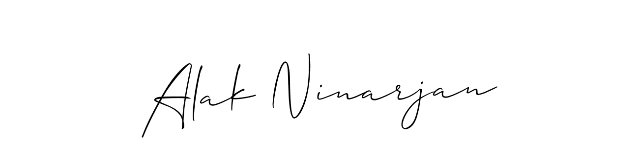 Make a beautiful signature design for name Alak Ninarjan. With this signature (Allison_Script) style, you can create a handwritten signature for free. Alak Ninarjan signature style 2 images and pictures png