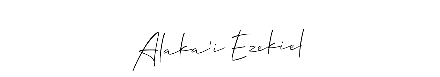 Best and Professional Signature Style for Alaka’i Ezekiel. Allison_Script Best Signature Style Collection. Alaka’i Ezekiel signature style 2 images and pictures png