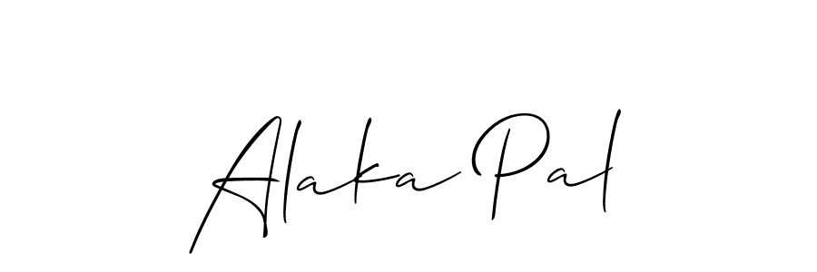 Also we have Alaka Pal name is the best signature style. Create professional handwritten signature collection using Allison_Script autograph style. Alaka Pal signature style 2 images and pictures png
