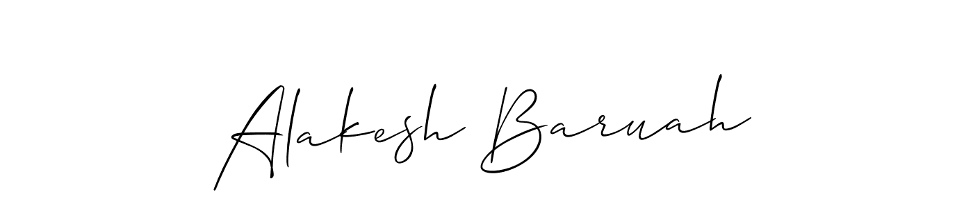 The best way (Allison_Script) to make a short signature is to pick only two or three words in your name. The name Alakesh Baruah include a total of six letters. For converting this name. Alakesh Baruah signature style 2 images and pictures png