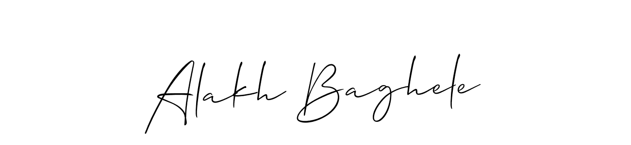 Also we have Alakh Baghele name is the best signature style. Create professional handwritten signature collection using Allison_Script autograph style. Alakh Baghele signature style 2 images and pictures png