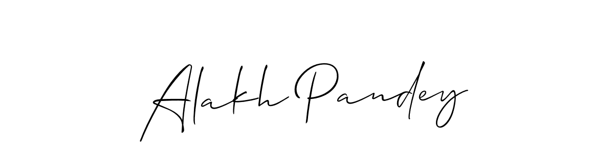 The best way (Allison_Script) to make a short signature is to pick only two or three words in your name. The name Alakh Pandey include a total of six letters. For converting this name. Alakh Pandey signature style 2 images and pictures png