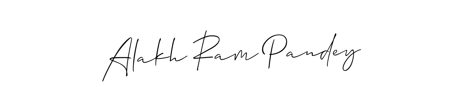 It looks lik you need a new signature style for name Alakh Ram Pandey. Design unique handwritten (Allison_Script) signature with our free signature maker in just a few clicks. Alakh Ram Pandey signature style 2 images and pictures png