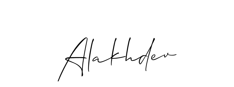 Also we have Alakhdev name is the best signature style. Create professional handwritten signature collection using Allison_Script autograph style. Alakhdev signature style 2 images and pictures png