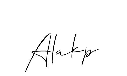 Create a beautiful signature design for name Alakp. With this signature (Allison_Script) fonts, you can make a handwritten signature for free. Alakp signature style 2 images and pictures png