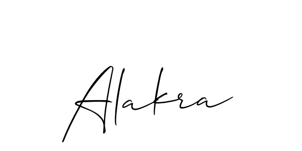 Make a short Alakra signature style. Manage your documents anywhere anytime using Allison_Script. Create and add eSignatures, submit forms, share and send files easily. Alakra signature style 2 images and pictures png