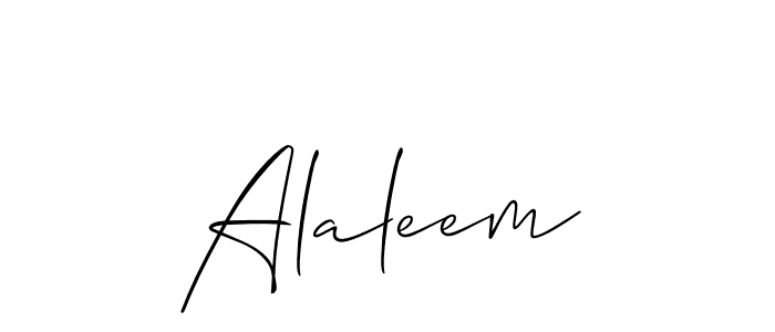 Allison_Script is a professional signature style that is perfect for those who want to add a touch of class to their signature. It is also a great choice for those who want to make their signature more unique. Get Alaleem name to fancy signature for free. Alaleem signature style 2 images and pictures png