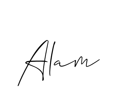 Design your own signature with our free online signature maker. With this signature software, you can create a handwritten (Allison_Script) signature for name Alam. Alam signature style 2 images and pictures png