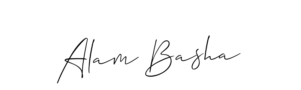 Also we have Alam Basha name is the best signature style. Create professional handwritten signature collection using Allison_Script autograph style. Alam Basha signature style 2 images and pictures png