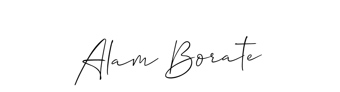 How to make Alam Borate name signature. Use Allison_Script style for creating short signs online. This is the latest handwritten sign. Alam Borate signature style 2 images and pictures png