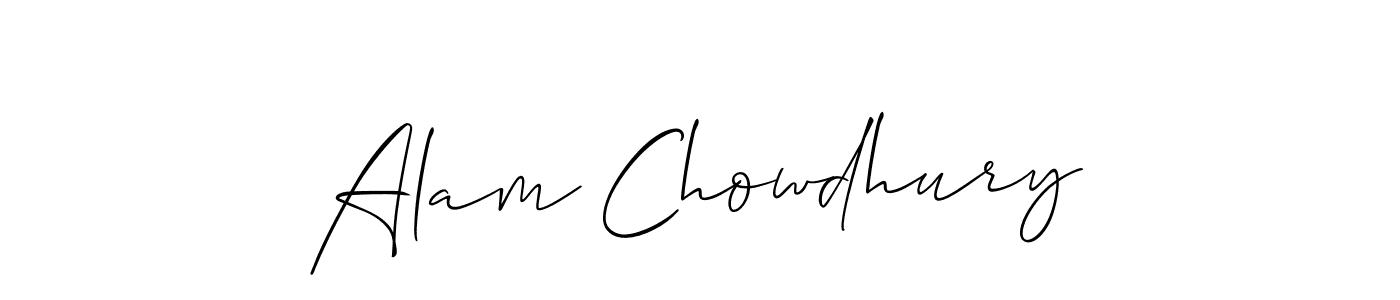 It looks lik you need a new signature style for name Alam Chowdhury. Design unique handwritten (Allison_Script) signature with our free signature maker in just a few clicks. Alam Chowdhury signature style 2 images and pictures png